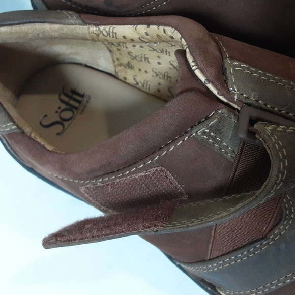 Soft leather Mary Jane shoes moccassin brown women 9M - Picture 8 of 11